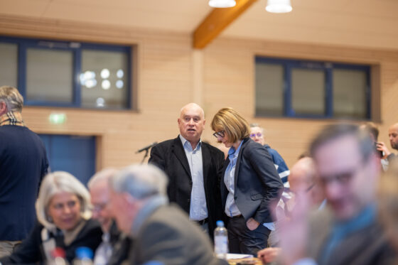 People in conversation at the event