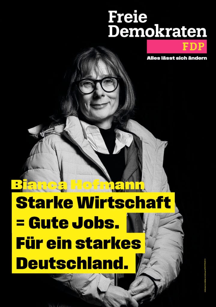 FDP election poster for the economy and jobs