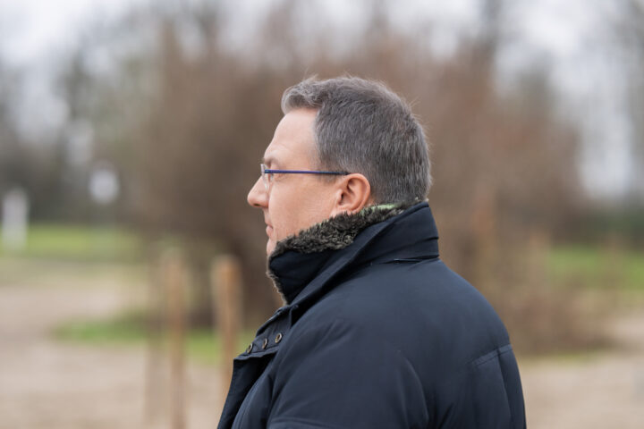 Man in winter coat outdoors